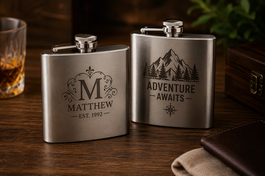Custom Engraved 8oz Stainless Steel Hipflask